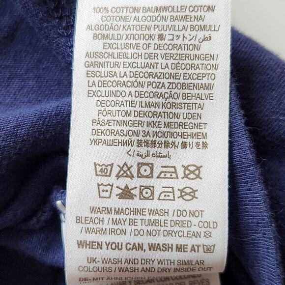 Mini Boden Navy & Rainbow Jersey Dress w/ Unicorn Applique Sz 7-8 | 128 cm - Picture 8 of 8